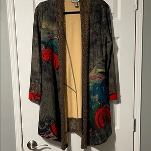 Artsy Rose Cape Jacket
